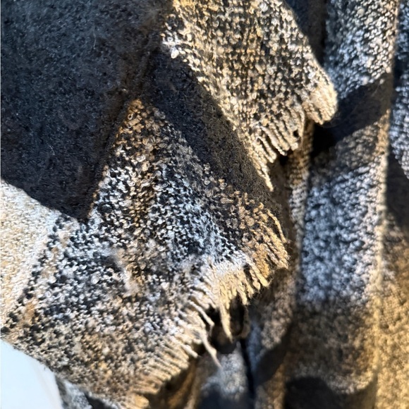 Cost Plus World Market Black Textured Poncho Lagenlook Oversized Cape - Picture 5 of 5